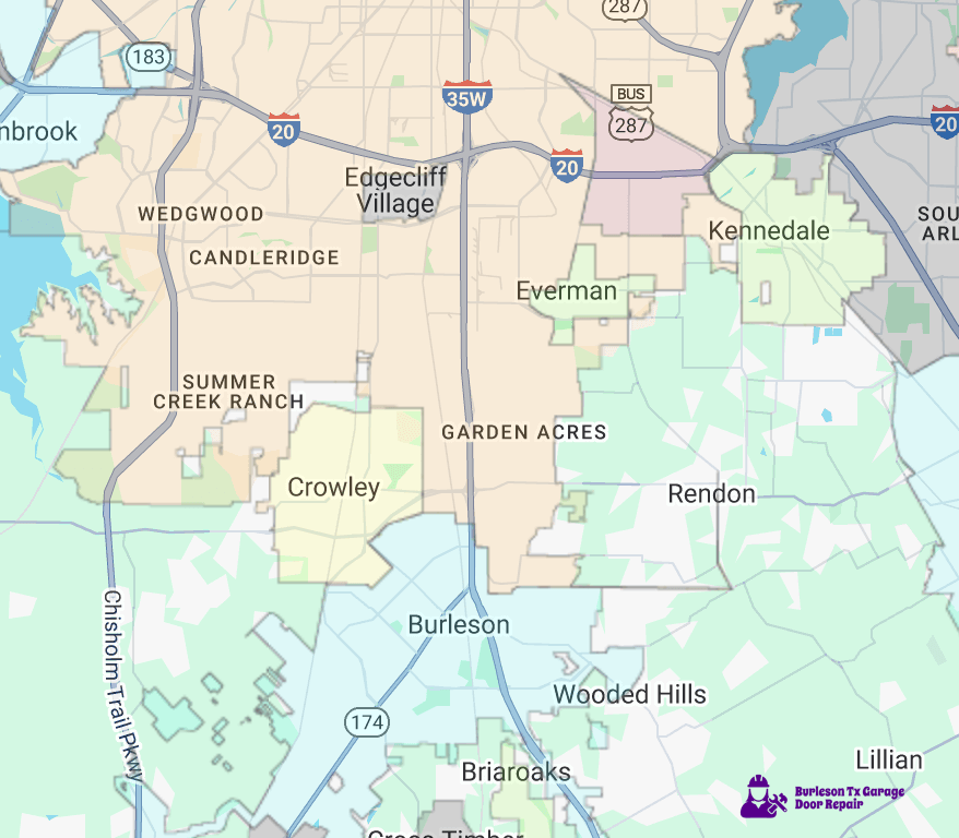 Burleson-texas-map
